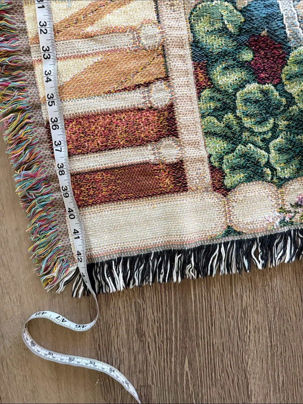 Cozy Porch Tapestry Throw Blanket with Floral and Wicker Chair Scene